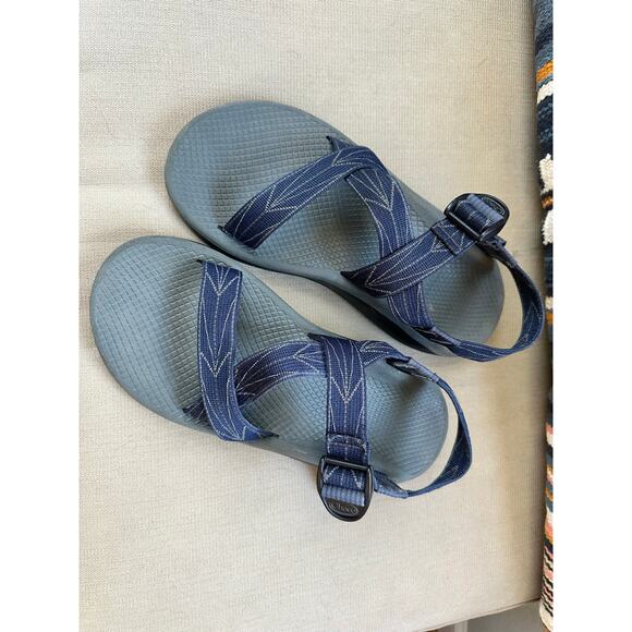 Chaco M’s Z1 Outdoor Sandals Navy Webbing Vibram Sole Size 8